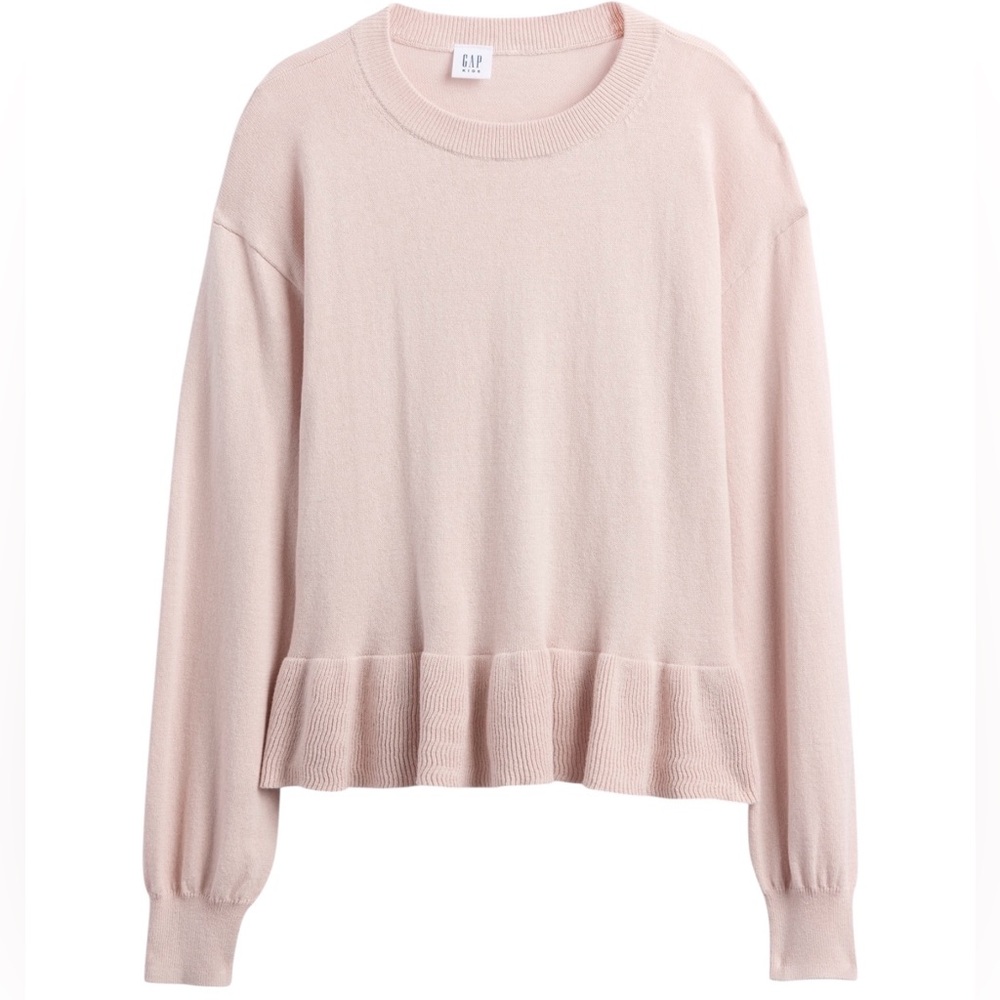 Gap Kids Relaxed Peplum Sweater Color Dull Rose Size XXLarge New
